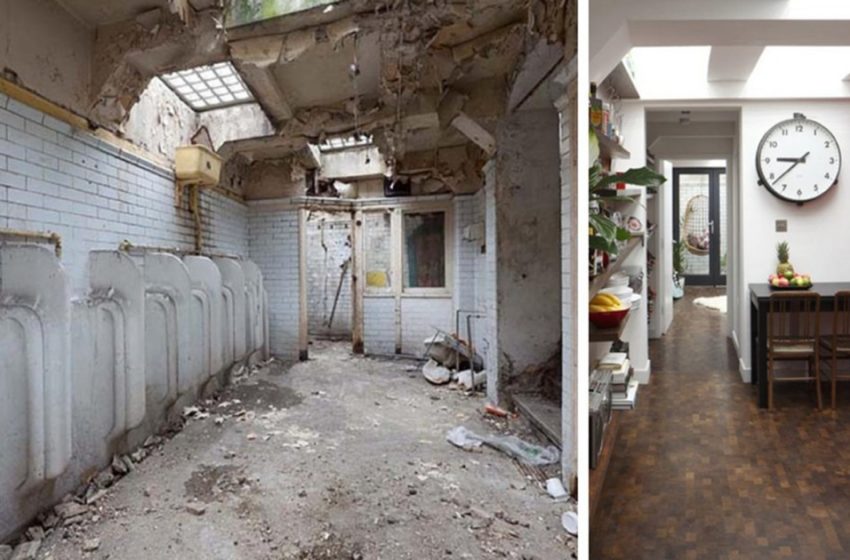  Woman turned this abandoned public toilet into a luxury home!