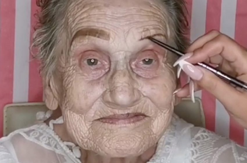  Granddaughter rejuvenated 80-year-old grandmother with make-up, you’ll be surprised at the result