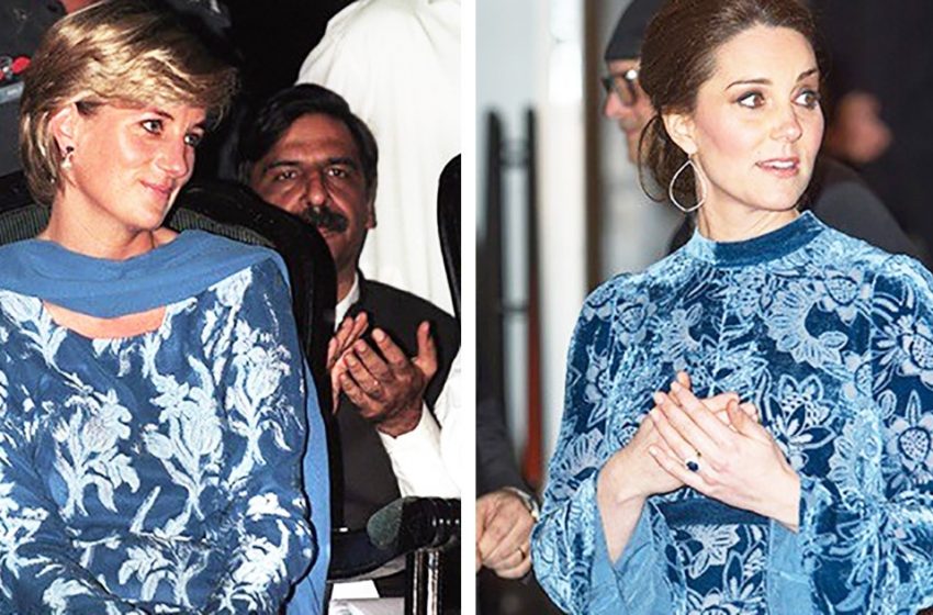  One in the same: a selection of Kate Midliton looks that are just like Lady Di’s outfits