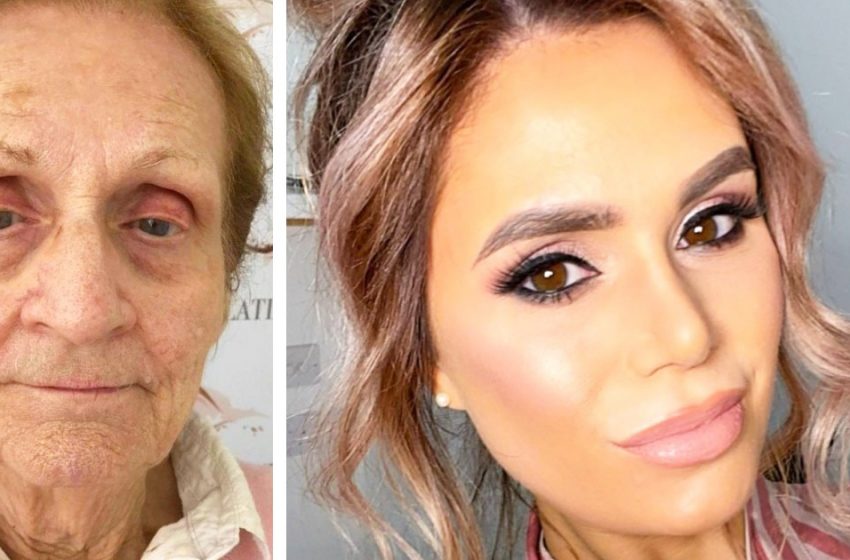  “Oh God, She’s a Sorceress!”: A Makeup Artist From Scotland Showed The Power Of Cosmetics On Her 80-year-old Grandma!