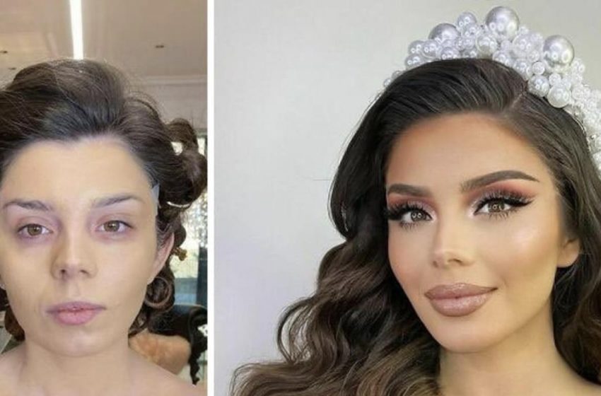  “This Is The Power Of Cosmetics”: A Makeup Artist Showed How Makeup And Hairstyles Change Brides!