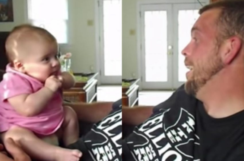  “The Cutest Video You Have Ever Watched”: A 2-Month-Old Baby Surprised Her Parents By Repeating Her Dad’s Words!