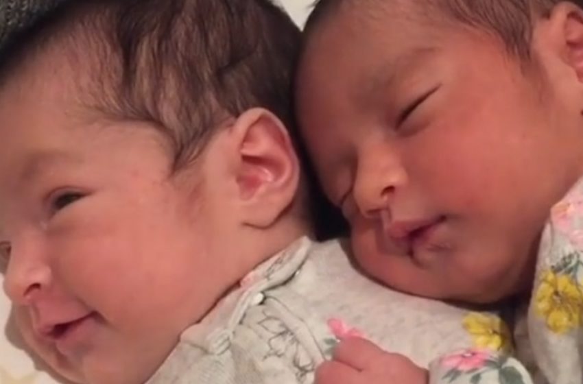 Twin Baby Sisters Share an Adorable Moment That Shows Their Unbreakable Bond!