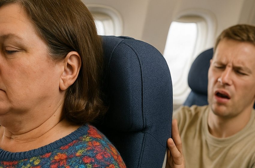  On the plane, a woman reclined her seat and crushed my legs: I decided to teach her a lesson in manners.