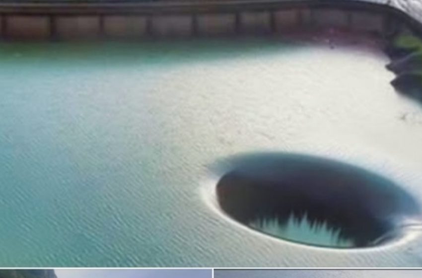 Drone Captures Breathtaking Footage of Mysterious Hole in Lake!: Watch The Video!