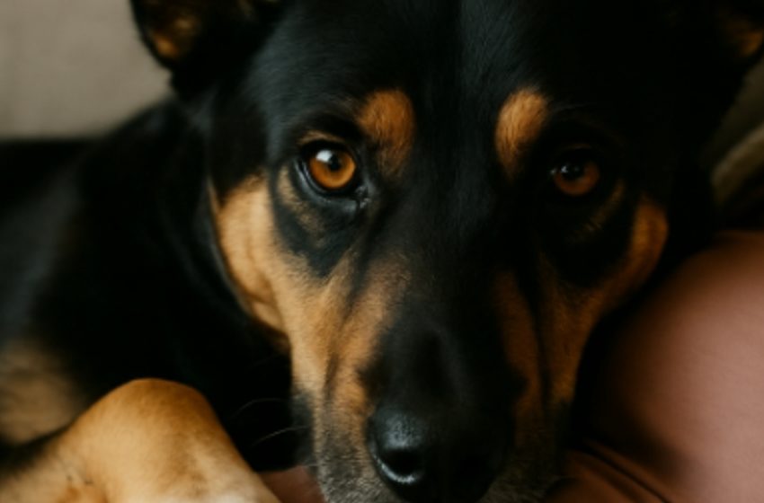  My dog kept lying on my stomach and growling at my husband whenever he tried to touch me. I thought she was just being jealous… until I learned the horrifying truth