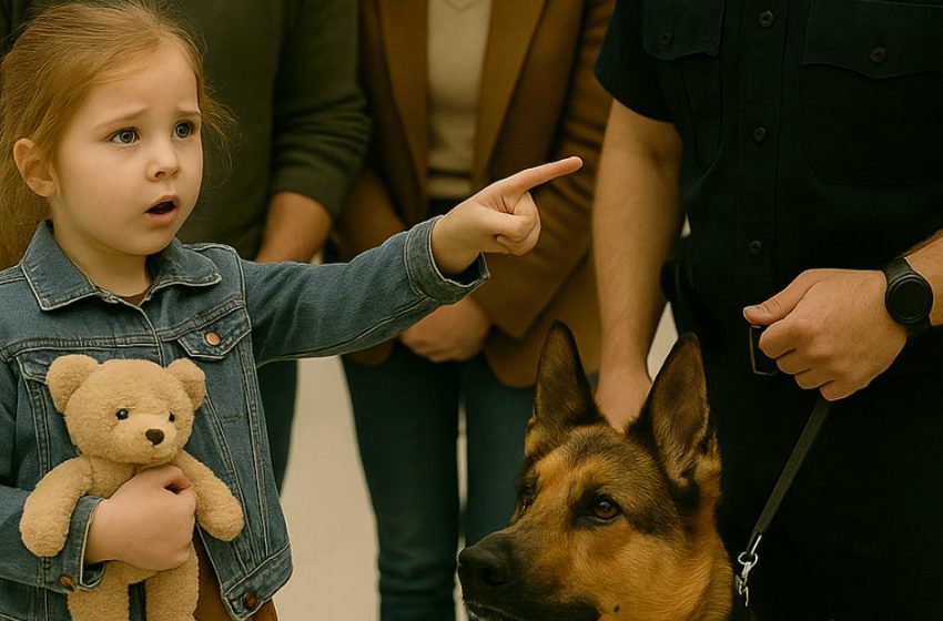  A police dog suddenly started barking fiercely at a little girl and her parents at the airport. Within minutes, the officer realized — the dog had just saved all their lives
