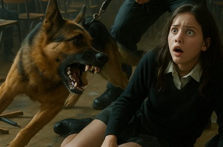 A police dog suddenly lunged at a 16-year-old student and barked fiercely. No one could have imagined what would happen next