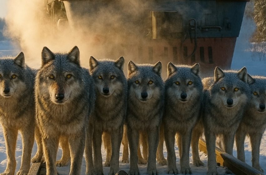  A pack of wolves blocked the train’s path in the Siberian wilderness. When the engineer realized whom they were protecting, he was left breathless