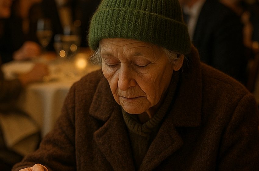  An elderly woman in worn-out clothes walked into an expensive restaurant and ordered the cheapest soup on the menu — everyone laughed… until something happened