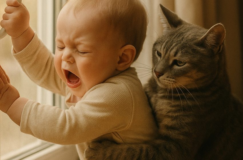  Seconds Before the Tragedy: The Cat Jumped… and Saved a Child From Falling Out the Window